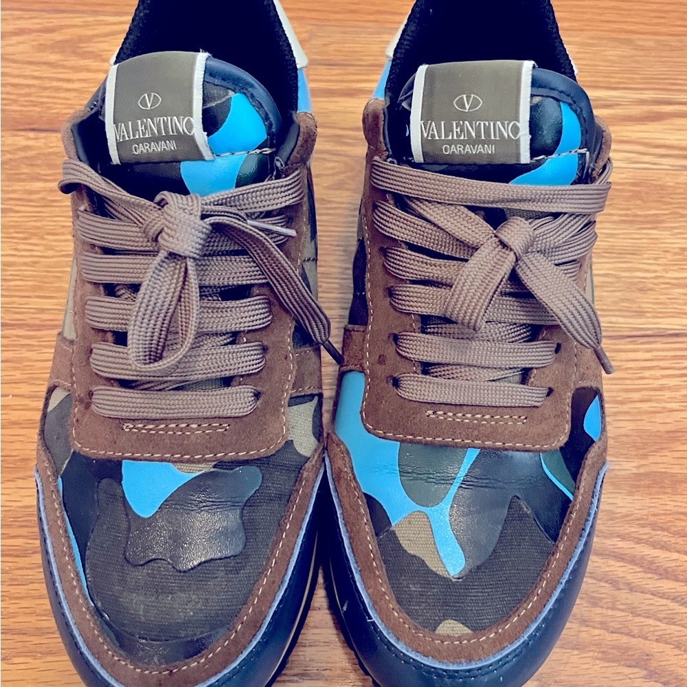 VALENTINO GARAVANI ROCKSTUD CAMO TRAINER WOMAN SNEAKER - Picture 2 of 8